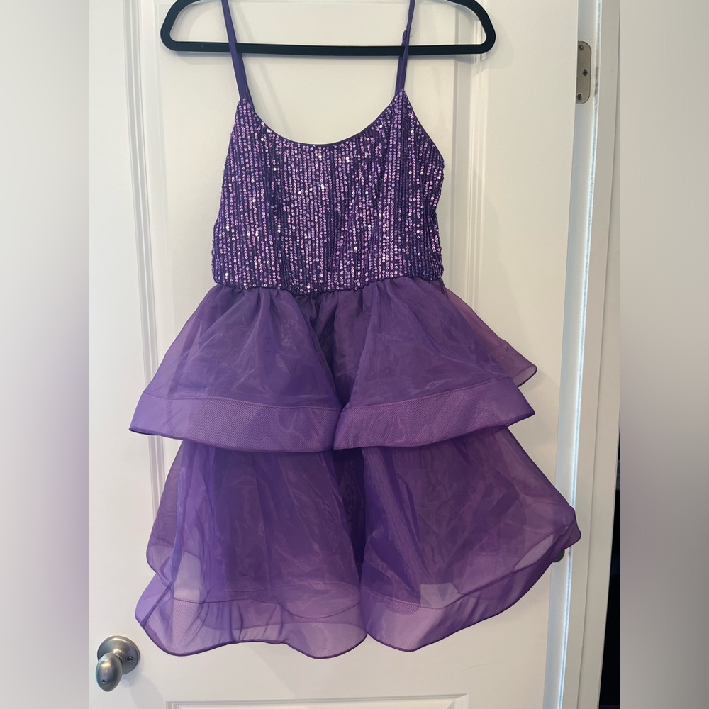 Sequin purple dress